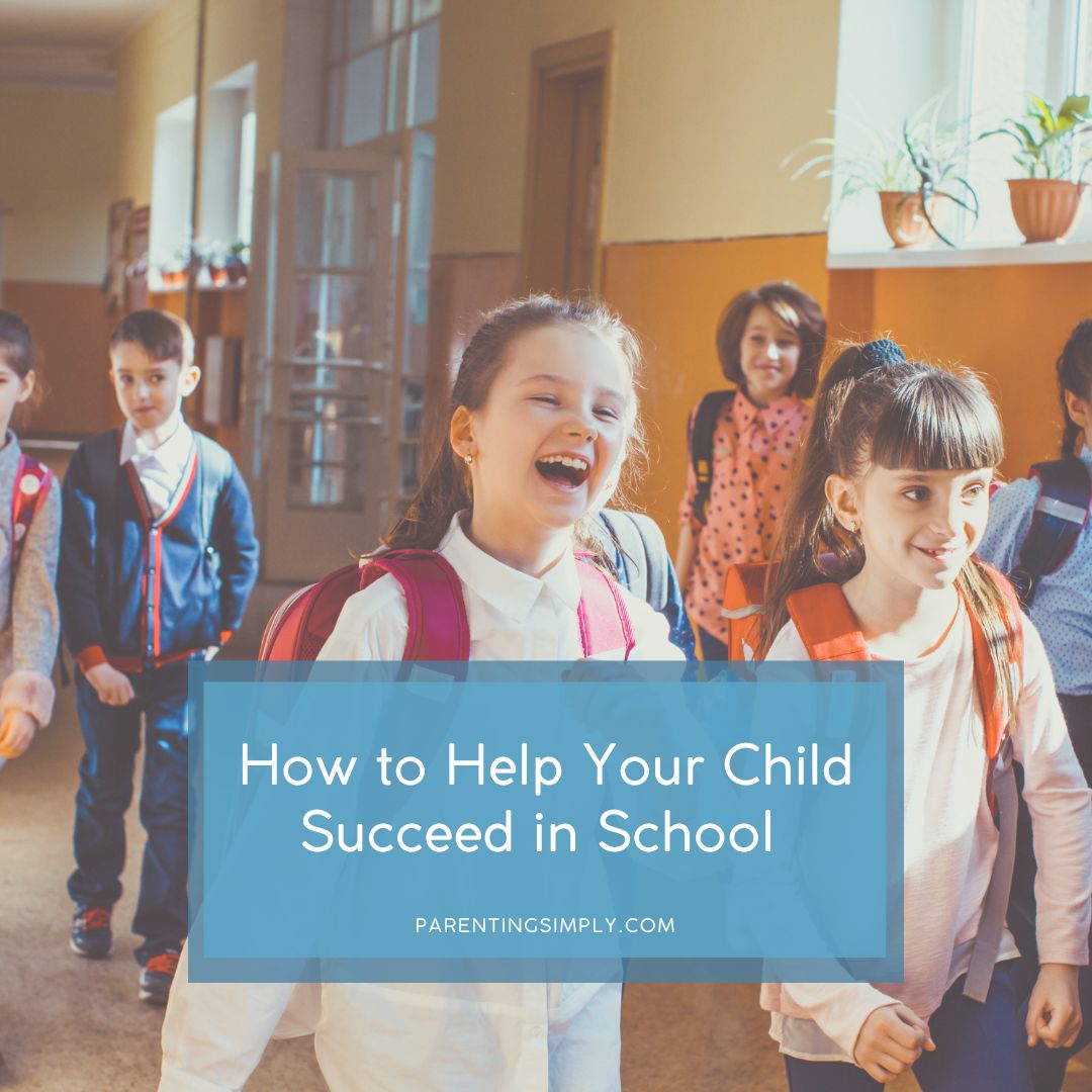 children happily at school
