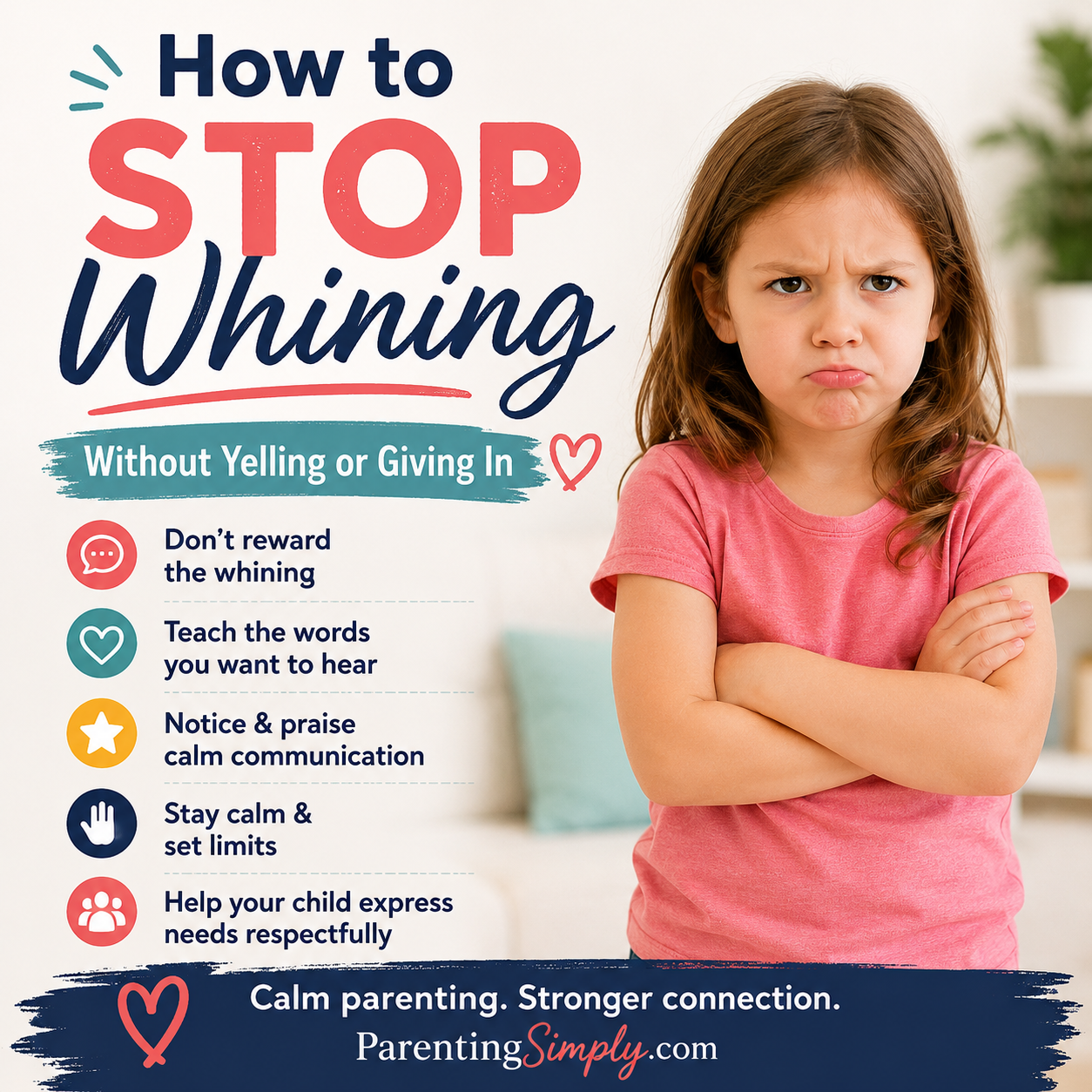 how to stop whining without yelling