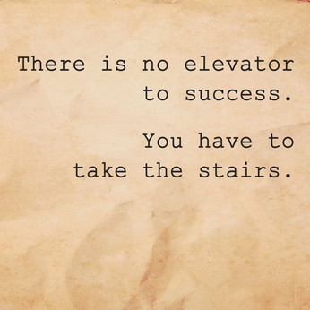 Inspirational quote by unknown source on old paper background