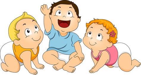 Toddlers Looking Up