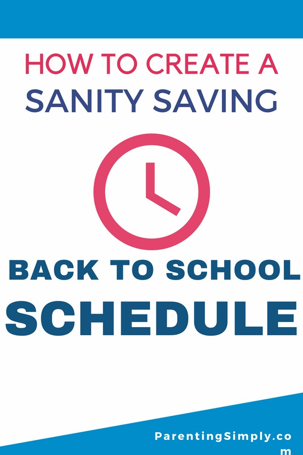 ow to create a back to school schedule