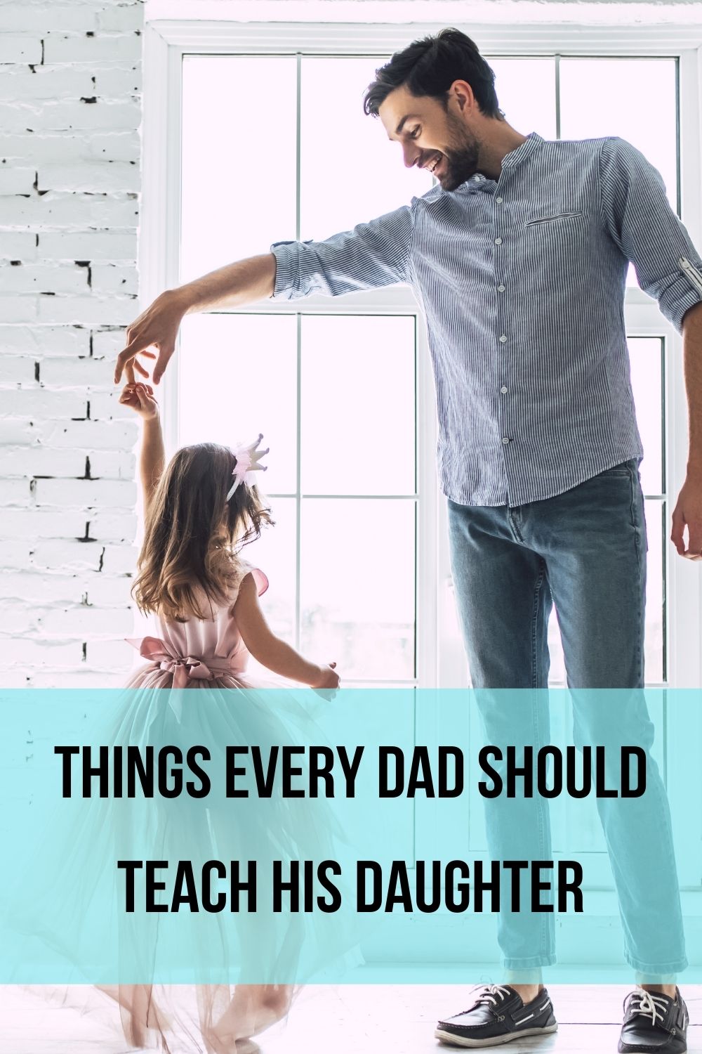 father and daughter dancing
