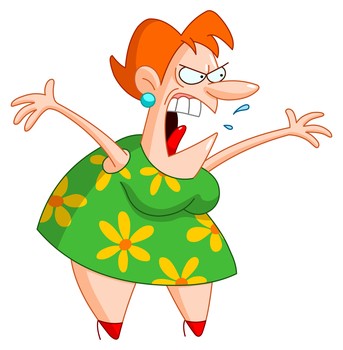 Shouting woman